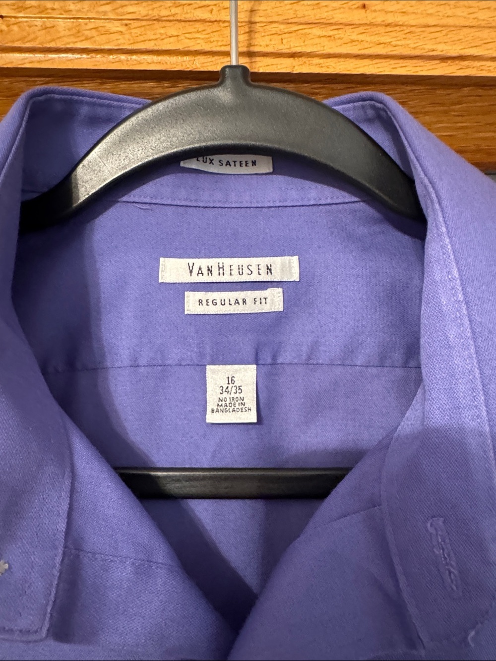 Van Heusen Men's Purple Long-Sleeve Dress Shirt - Picture 2 of 4